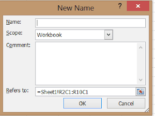 Defining Named Ranges and Values in Excel